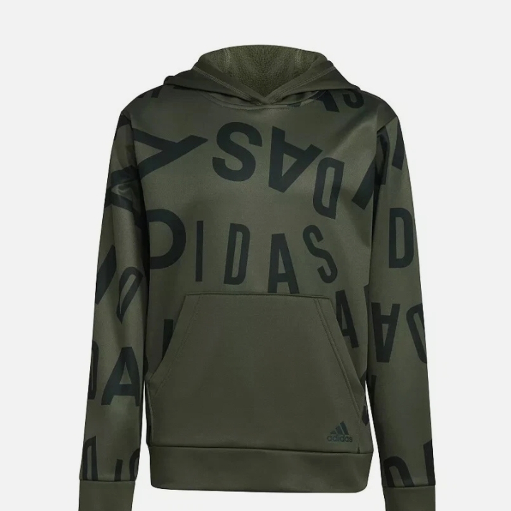 Adidas Kids Olive Graphic Hoodie
